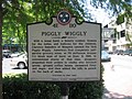 Historical marker near the site of the first Piggly Wiggly store in Memphis, Tennessee