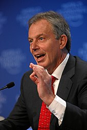 Picture of Tony Blair giving a speech