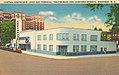 Postcard view c. 1940 of the Central Greyhound Lines Bus Terminal Syracuse New York (Montgomery St at Harrison Street) (since demolished)[9]