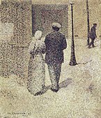 Charles Angrand, Couple dans la rue (1887)