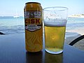 A cold Cisk Lager at the beach