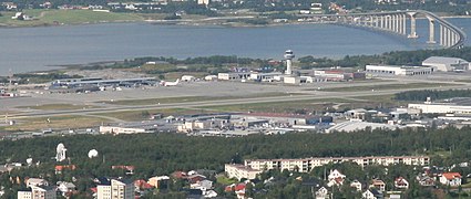 Tromsø Airport Langnes, aerial view