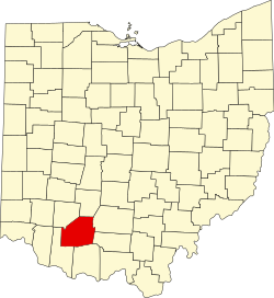 Karte von Highland County innerhalb von Ohio