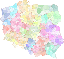 A map of Polish courts