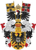 Coat of arms of the German Emperor with crest: imperial coat of arms of His Majesty, 27 April 1871 – 3 August 1871