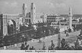 Image 34Downtown Mogadishu in 1936. Arch of Triumph Umberto to the left, Cathedral and Arba Rucun mosque to the centre-right. (from History of Somalia)