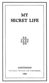 Title page, showing details of My Secret Life