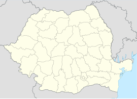 Rumunsko s vyznačenou polohou kostola