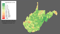 Image 11West Virginia population density map (from West Virginia)