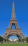 Menara Eiffel, di Paris, monumen untuk untuk ulang tahun keseratus Revolusi Perancis