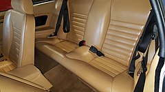 Rear seats of a 1982 Jaguar XJ-S HE coupe, showing the 2+2 seating layout