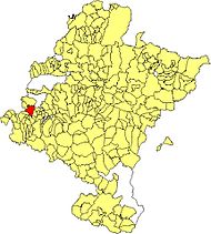 Localização do município de Mendaza em Navarra