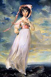 The portrait of Sarah Moulton, popularly known as "Pinkie", by Sir Thomas Lawrence (1794). Here pink represented youth, innocence and tenderness.