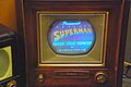 Image 6RCA CT-100 at the SPARK Museum of Electrical Invention playing Superman. The RCA CT-100 was the first mass-produced color TV set. (from Color television)