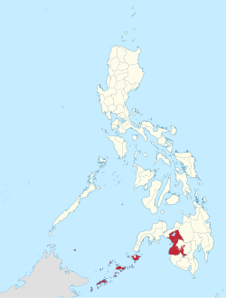 Mapa ning Filipinas ampong Bangsâng Moru ilage