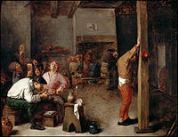 Adriaen Brouwer, Notranjost taverne, c. 1630