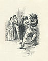 Image 8 The Last of the Mohicans Illustration: Frank T. Merrill; restoration: Chris Woodrich An illustration from 1896 edition of James Fenimore Cooper's The Last of the Mohicans. Set during the French and Indian War, the novel details the transport of two young women to Fort William Henry. Among the caravan guarding the women are the frontiersman Natty Bumppo, the Major Duncan Heyward, and the Indians Chingachgook and Uncas. In this scene, Bumppo (disguised as a bear) fights against the novel's villain, Magua, as two of his compatriots look on. More selected pictures