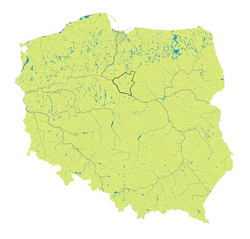 Dobrzyń Land on the map of Poland