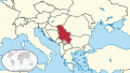 塞爾維亞地圖中標註其爭議領土科索沃