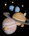 Image 5The Voyager program is an American scientific program that employs two interstellar probes, Voyager 1 and Voyager 2. They were launched in 1977 to take advantage of a favorable alignment of the two gas giants Jupiter and Saturn and the ice giants, Uranus and Neptune, to fly near them while collecting data for transmission back to Earth. After launch, the decision was made to send Voyager 2 near Uranus and Neptune to collect data for transmission back to Earth. (Full article…)