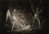 Eve's Dream, Satan Aroused, from Paradise Lost (1824–1827) mezzotint, plate, 14 × 20.2 cm. Museum of Fine Arts, Houston