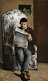 Portread Tad Yr Arlunyddr Louis-Auguste Cézanne, Reading 1866 Yr Oriel Gelf Genedlaethol, Washington, D.C.