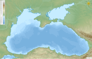Kerčki poluotok na zemljovidu Crnog mora