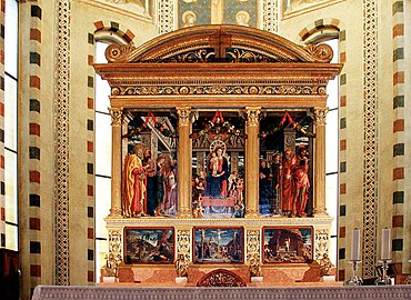 La llamada Pala di San Zeno o retablo de San Zenón, de Andrea Mantegna, 1457-1460.