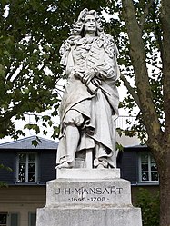 Statue of the architect J.H. Mansart at Versailles by Antoine-Augustin Préault.