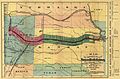 Image 19The Kansas Pacific main line shown on an 1869 map (from History of Kansas)