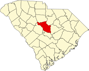Map of South Carolina highlighting Richland County