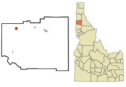 Lokaasje yn Benewah County, Idaho