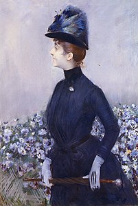 Lady with Flowers, pastel on linen, 1910