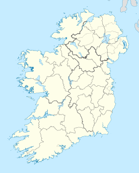 Map of the Republic of Ireland with the twelve League of Ireland Premier Division teams