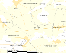 Mapa obce Le Manoir