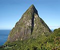 Petit Piton seen from the Ladera Hotel restaurant – December 2004
