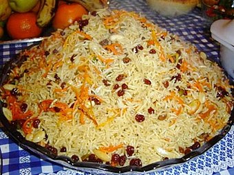 Το πιλάφι της Καμπούλ (Kabuli palaw), το εθνικό φαγητό του Αφγανιστάν.