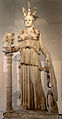 Athena Barbakeion, cópia reduzida de la Athena Parthenos de Fídies, oureginalmente ne l Partenon. Museu Arqueológico Nacional de Atenas