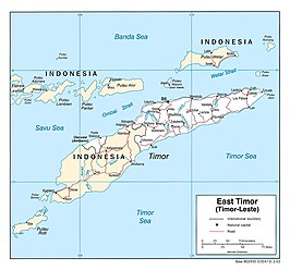 Kaart van Oost-Timor