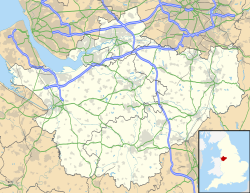 Macclesfield ubicada en Cheshire