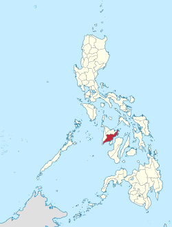 Mapa ning Albugan Visayas ampong Iloilo ilage