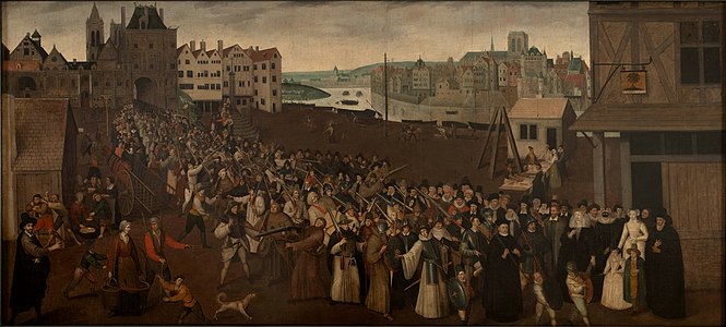 An armed procession of the Catholic League in Paris (1590)