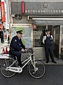 TMPD officers outside a kōban near Shibuya Station