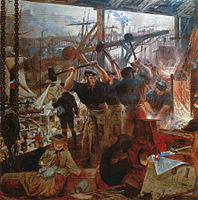 William Bell Scott Železo in premog, 1855–1860