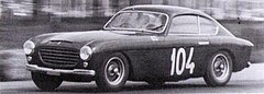 1951 Ferrari 195 Inter coupé by Vignale. Chassis No. 0083S. At the Coppa Intereuropa at Monza.