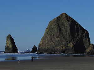 Haystack Rock in Cannon Beach, Oregon