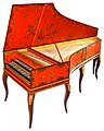 Image 8Double-manual harpsichord by Vital Julian Frey, after Jean-Claude Goujon (1749) (from Baroque music)