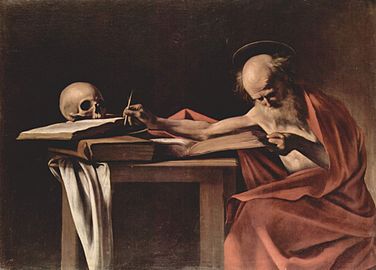 San Jerónimo escribiendo, Caravaggio, 1605.