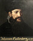 Johannes Gutenberg, pioneering user of the printing press with movable types