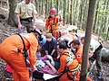 Image 39Mountain rescue team members and other services attend to a casualty in Freiburg Germany. (from Mountain rescue)